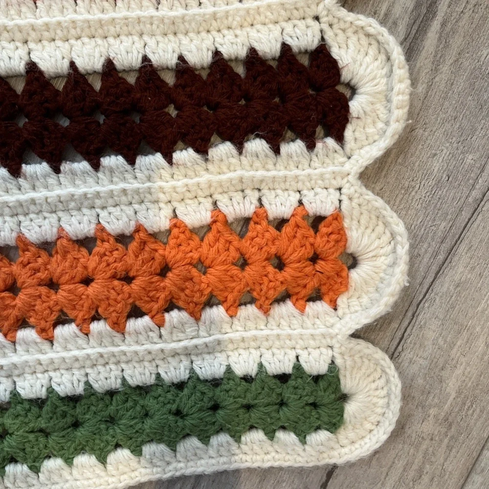Handmade Crochet Granny Blanket Afghan Couch Throw 56x42